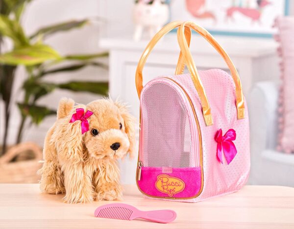 glam gold bag with plush