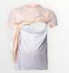 Side diagonal nursing short sleeve top