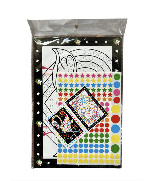Sticker art on paper