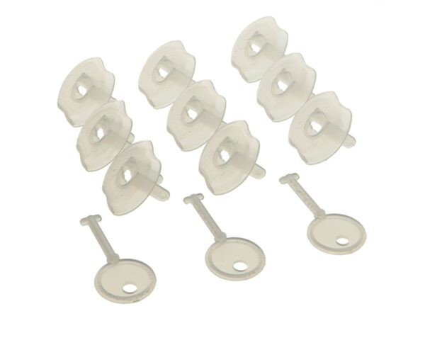 Keyed Outlet Plugs - 9 Plugs + 3 Keys - Image 2