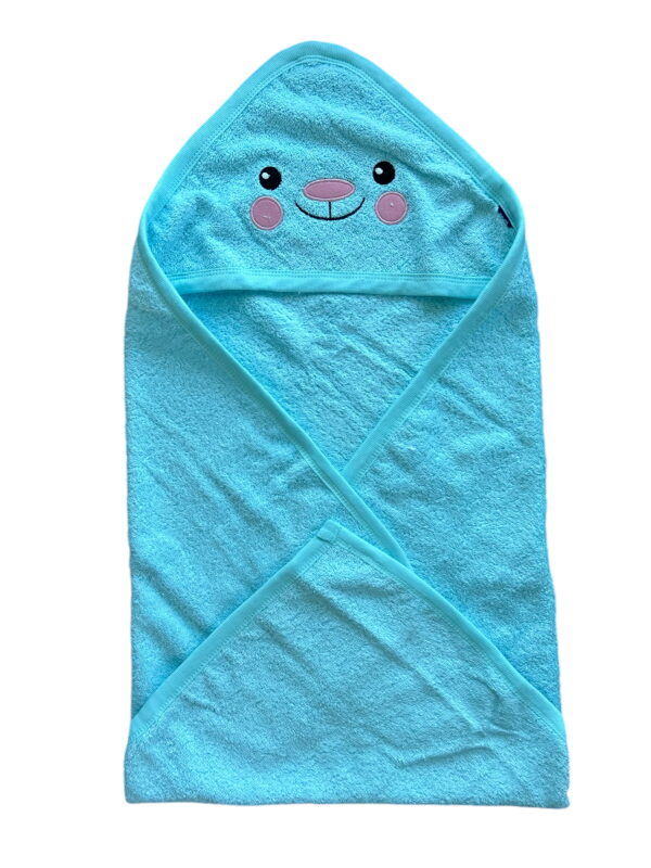 Baby hooded towel-Blue - Image 2