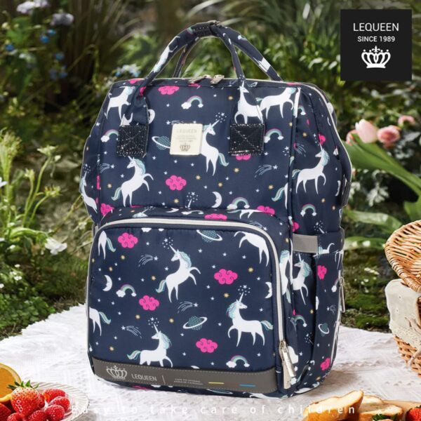 Lequeen bag 7th edition Diamond - Navy unicorn