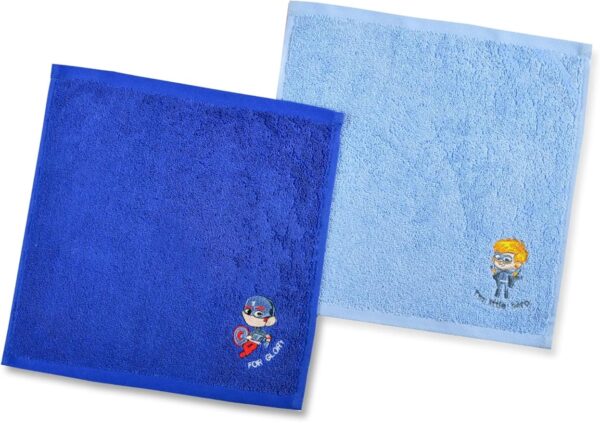 Baby towels set - light & dark Blue