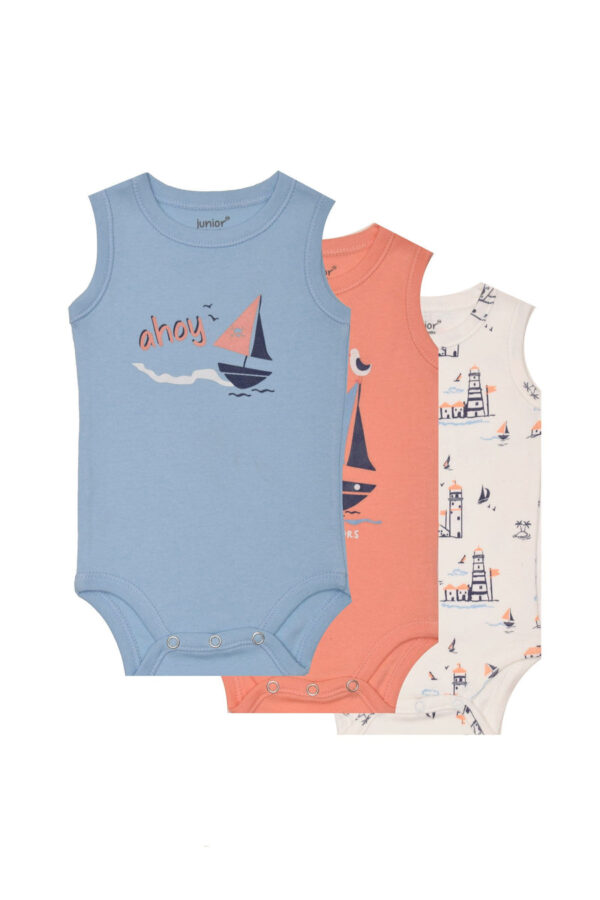 Baby sleeveless bodysuit- Boat
