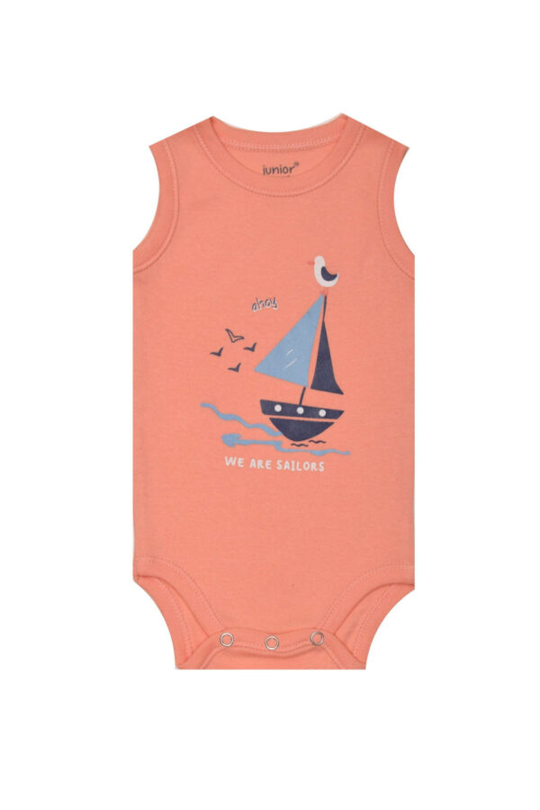 Baby sleeveless bodysuit- Boat - Image 4