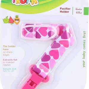 Pacifier holder - pink heart