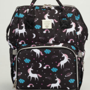 Lequeen diaper bag -7th Edition black unicorn