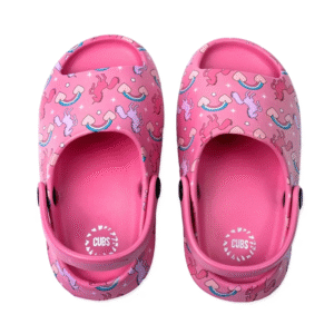 Open Toe Pink Unicorn & Rainbows
