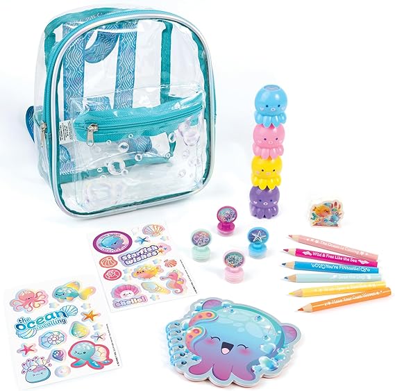 Aquatic Fantasy 8" Backpack with Stationery - Image 3