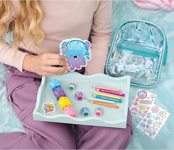 Aquatic Fantasy 8" Backpack with Stationery - Image 2