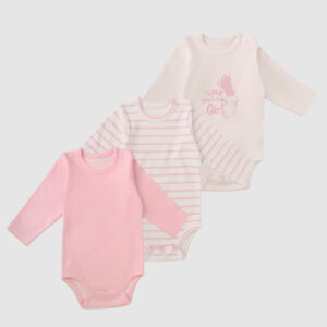 Long sleeve bodysuit. Pink