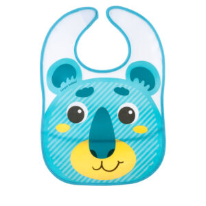 Canpol babies Waterproof Bib with Pocket HELLO LITTLE turquoise