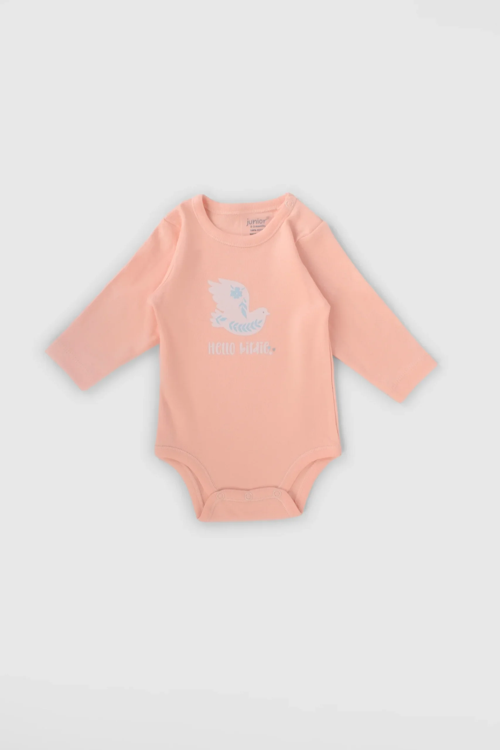 junior long sleeve bodysuit. Bird1