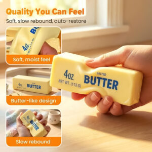 Squish Mart Butter Squishy 4 OZ Small Slow Rising PU
